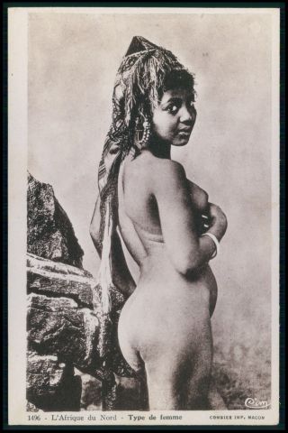 North Africa Arab Nude Ethnic Risque Woman C1910 - 1920s Postcard Gg04