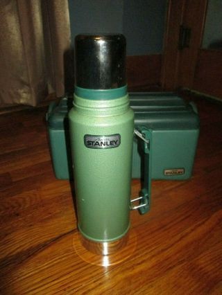 VTG STANLEY Adult Lunch Box Insulated Hot/Cold Thermos Steel 1 Qt Vac Bottle SET 3