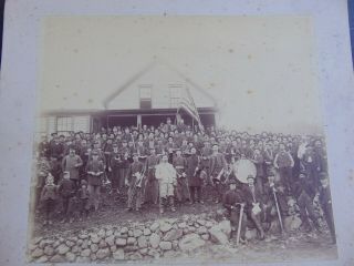 Antique Civil War Era Photograph Of The Berlin Band In Berlin Nre Hampshire