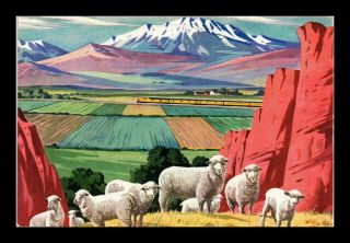 Dr Jim Stamps Us Sheep Railroad Views Of Utah Topical Postcard