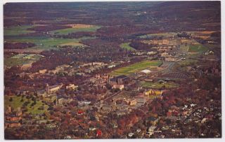 Vintage Postcard - Air View Cornell University,  Ithaca,  York