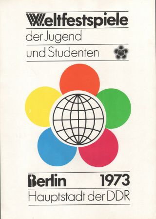 World Youth Games In East Berlin 1973 Rare East German Art Poster 1974