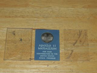 1969 Apollo 11 Medallion From Spacecraft Metal Of The Columbia And Eagle