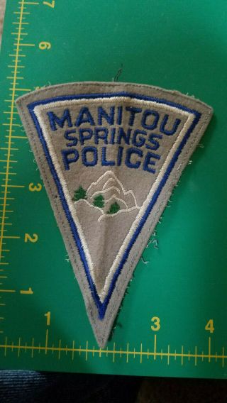 Old Felt Manitou Springs Colorado Co Police Patrol Resort Patch El Paso County