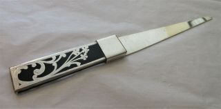 Antique,  Vintage,  Glass With Silver Overlay,  Letter Opener,  Stunning Piece Of Art