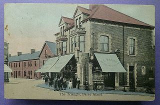 August 10,  1906 Postcard From Barry Island /the Triangle,  Barry,  South Wales,  Uk