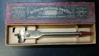 Vintage Charles H.  Irwin No.  2 Expansive Auger Wood Boring Bit -