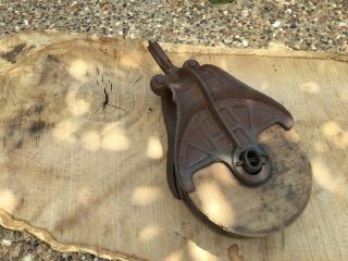 Old Myers Vintage Antique Cast Iron Barn Hay Pulley