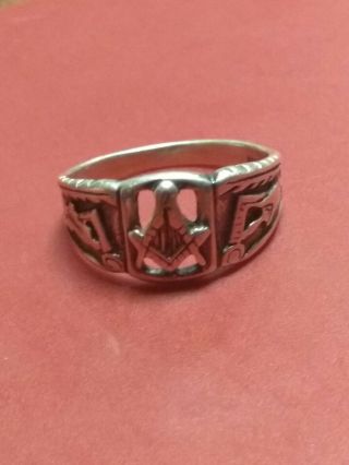 Freemason Vintage Sterling Silver Ring