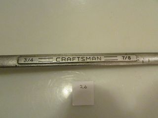 Vintage CRAFTSMAN =v= Offset Box End Wrench 3/4 X 7/8” V Series USA Tool 2
