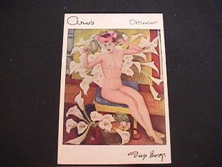 Diego Rivera " La Dama Del Sombrero " Nude Postcard View