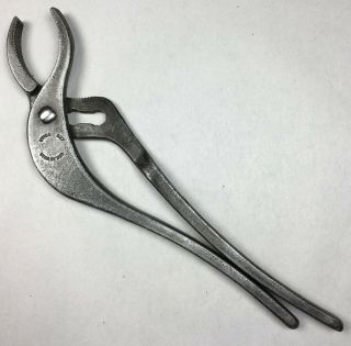 Vintage Utica Tools No.  527 Grip Teeth Pliers Pliers Rare Mechanics Tool Usa