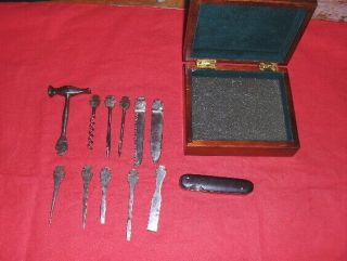 12 Piece Vintage De Peres Solingen Germany Antique Knife Hammer Saw Tool Set