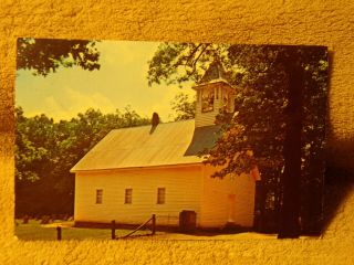 Vintage Postcard Primitive Baptist Church,  Cades Cove,  Smoky Mountains Park