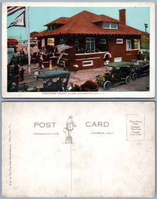 Atlantic City N.  J.  Ventnor Yacht Club Antique Postcard