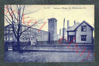 Woonsocket Rhode Island American Wringer Co Circa 1919 Printed Postcard Grade 4