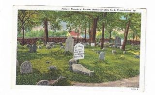 Ky Harrodsburg Kentucky Antique Linen Post Card Pioneer Cemetery View