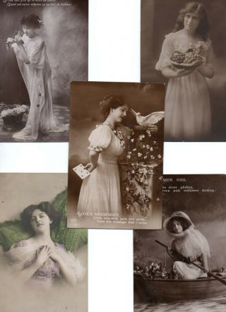 18 Vintage Glamour Postcards: Pretty Ladies