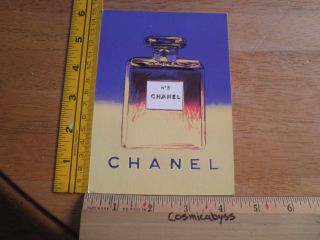 Chanel No.  5 1997 Advertising Postcard With Sample Andy Warhol Art A