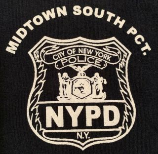 Nypd York City Police Department Nyc T - Shirt Sz Xl Midtown South Pct.