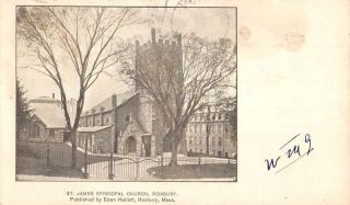 Roxbury Massachusetts St James Episcopal Church Antique Postcard K104384
