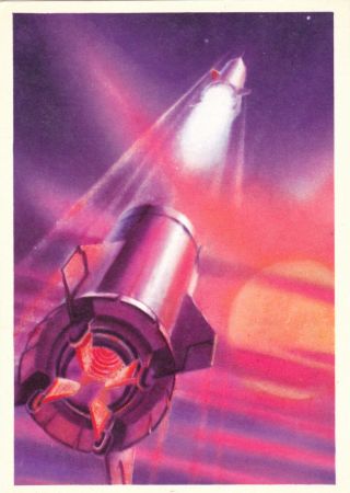 1965 Very Rare Space Rocket Flight By Sokolov Old Russian Soviet Postcard