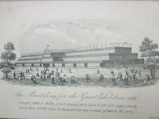 19th Century Great Exhibition Trade Card C.  1851 For Poplin Manufacturers,  Dublin