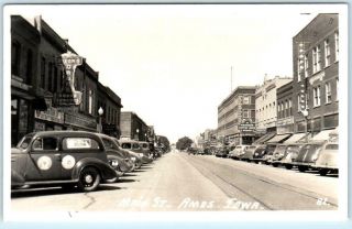 Rppc Ames,  Iowa Ia Main Street Scene Dixon 