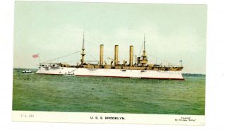 Military/navy - Uss Brooklyn - Enrique Muller Postcard