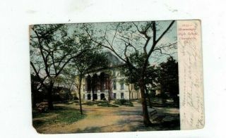 Sc Charleston South Carolina Antique 1911 Post Card Memminger High School