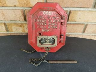 Vintage Signal Type Cfg - 200 Pull Down Fire Alarm Box 322