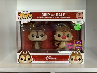 Funko Pop Chip And Dale Flocked 2017 Sdcc