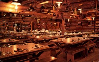 Paul Bunyan Logging Camp Restaurant Wisconsin Dells Wi Interior 1970s Postcard