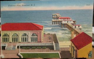 C1940s Ventnor Pier At Ventnor Jersey Postcard View