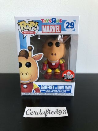 Funko Pop 29 Ad Icons Geoffrey As Iron Man Canadian Convention Exclusive Marvel