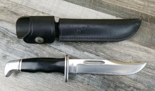 Buck 119 Special Hunting Knife 6 " Blade,  Black Phenolic Handles,  Black Leather