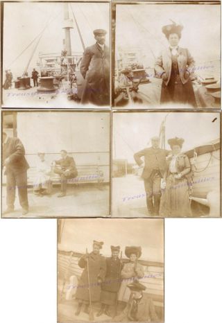 1910s Passengers Officer On Deck Of Rms/ss Celtic Ocean Liner Cruise Ship Photos