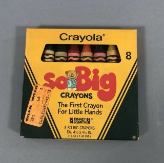 Vintage 1980s Crayola So Big Crayons 8 Count // Binney & Smith //