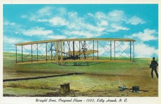 Postcard - Nc North Carolina Outer Banks Wright Brother First Flight Kitty Hawk