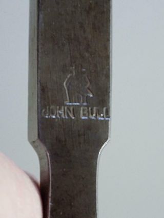 Antique John Bull Sheffield Heavy Duty Mortise Chisel Tool 1/2 