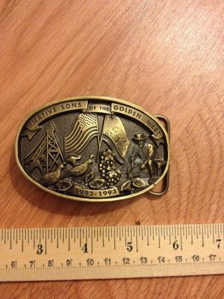 Native Sons Of The Golden West Belt Buckle