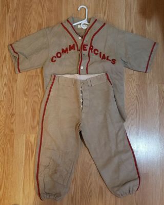 Vintage 1940s - 1950s Little League Baseball Uniform Jersey Pants Commercials