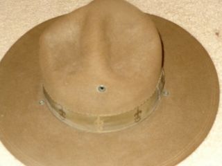 Boy Scout Bsa Size 6 3/4 Baden Powell Scoutmaster Leader Campaign Uniform Hat