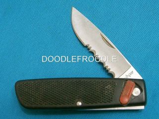 Odd Vintage Kershaw Japan 4500 Lockback Folding Hunter Bowie Knife Knives Old Ec