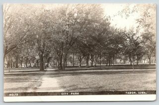 Tabor Iowa Path Thru City Park Band Stand 1909 Rppc
