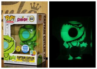 Funko Pop Scooby Doo Glow In The Dark Captain Cutler 632 Le W/protector " Great "