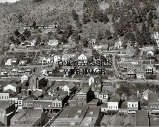 1890 Deadwood South Dakota Taken From Big Flume 8x10 Photo Gold Prospector Town