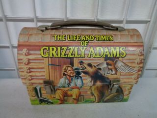 Vintage 1977 Aladdin Grizzly Adams Metal Lunchbox Only No Thermos