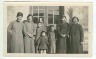 1930s China Chinese Family Group Photo - Likely Near Peking