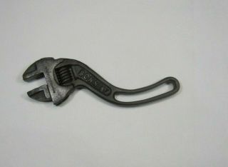 Vintage 8” Bonney Wrench " S " Shape Curved Offset Adjustable Wrench 6 - 1 - 1915 Pat.